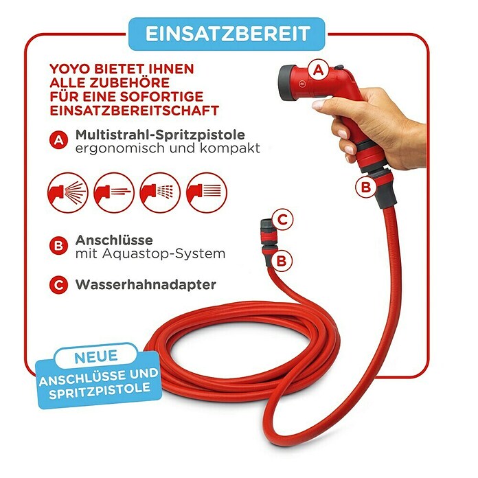 Yoyo Raztegljiva cev  (30 m, 9,5 mm) | 7330 - Schläuche konfektioniert Marke | IAFD - Schläuche/Schlauchaufbewahrung | IAF - Wassertechnik | IA - Gartenhartware | I - Stadtgarten | BAUHAUS