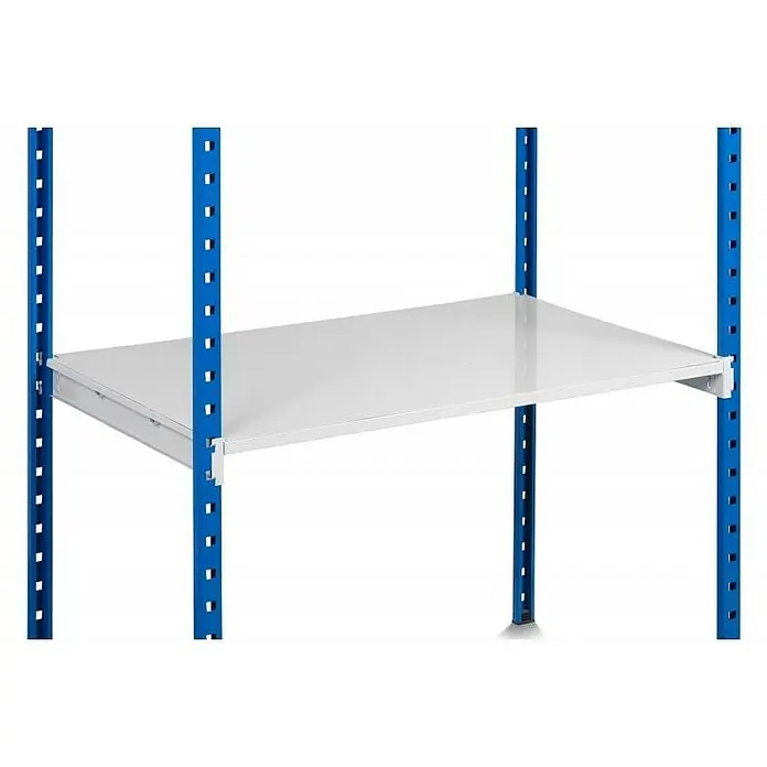 Proregal Schwerlastregal MAXIMUS Pro - H x B x T: 260 x 125 x 120 cm, Traglast pro Boden: 248 kg, Anzahl Böden: 4 Stk., Stecken, Lichtblau/Lichtgrau