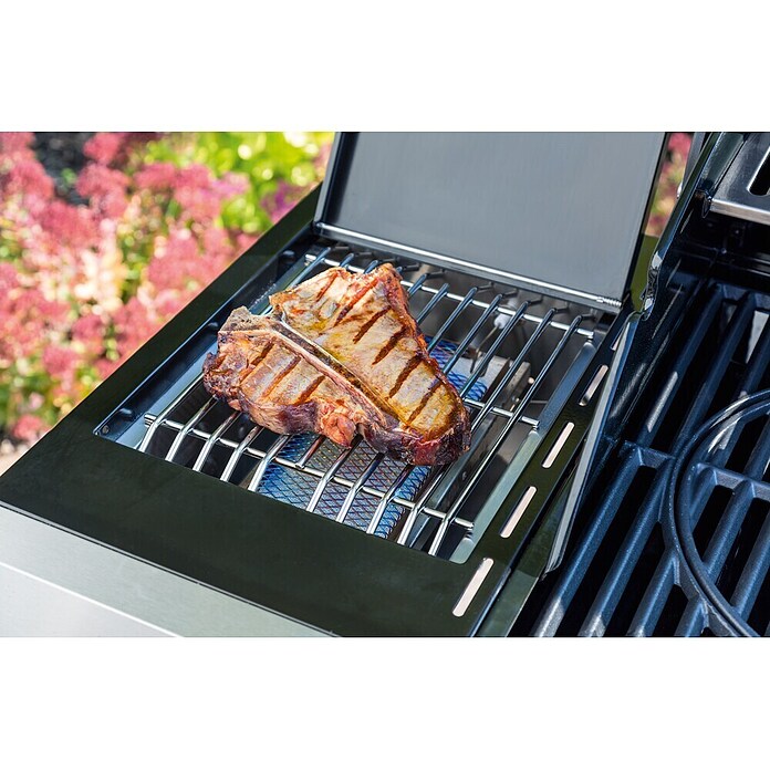 Kingstone KMS Barbacoa de gas Cliff 250-1 (Superficie de la parrilla (An x Pr): 49 x 45 cm, 10,5 kW, Número de quemadores: 2) | BAUHAUS