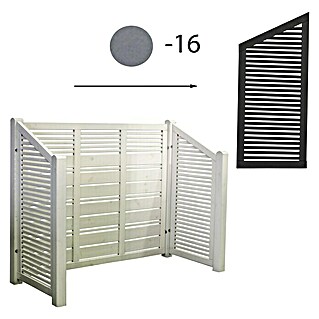 Plus Mülltonnenverkleidung Silence (Außenbreite inkl. Dachüberstand: 193 cm, Außentiefe inkl. Dachüberstand: 82 cm, Holz, Anthrazit)