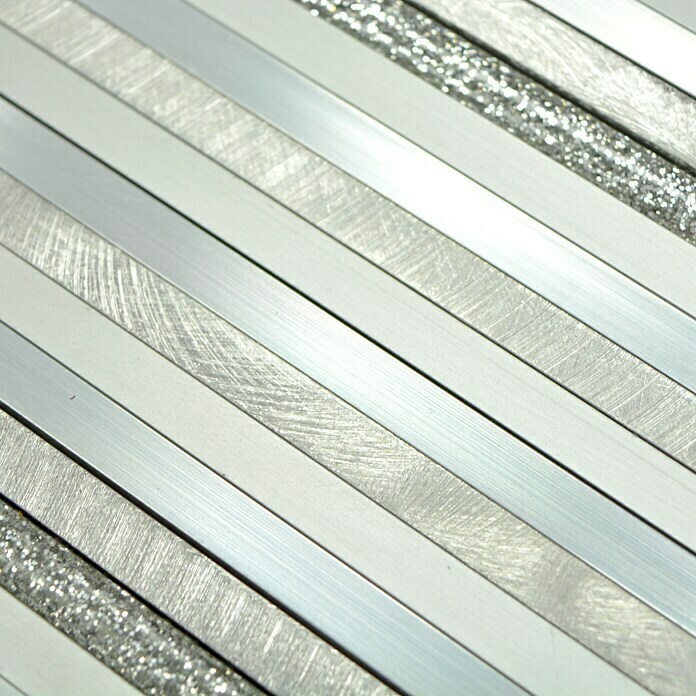 Mosaikfliese Verbund ALF L401GS (27,2 x 30,2 cm, Aluminium, Silber)