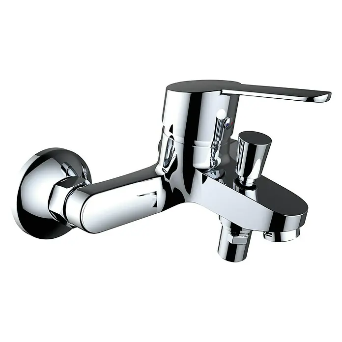 Clever Eno Grifo monomando de bañera - Cromo, Brillante - Grifo cromado brillante con palanca para controlar el volumen y la temperatura del agua, diseñado para baños y cocinas.