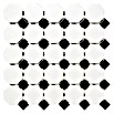 Mosaikfliese Octagon OCTA G468 (29,5 x 29,5 cm, Weiß/Schwarz, Matt)