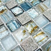 Mosaikfliese Quadrat Crystal Mix XCR 2505 (30,2 x 30,2 cm, Grau, Glänzend)