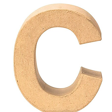 Glorex Papp-Buchstabe (Motiv: C, Pappe, L x B x H: 17,5 x 14,5 x 5,5 cm)
