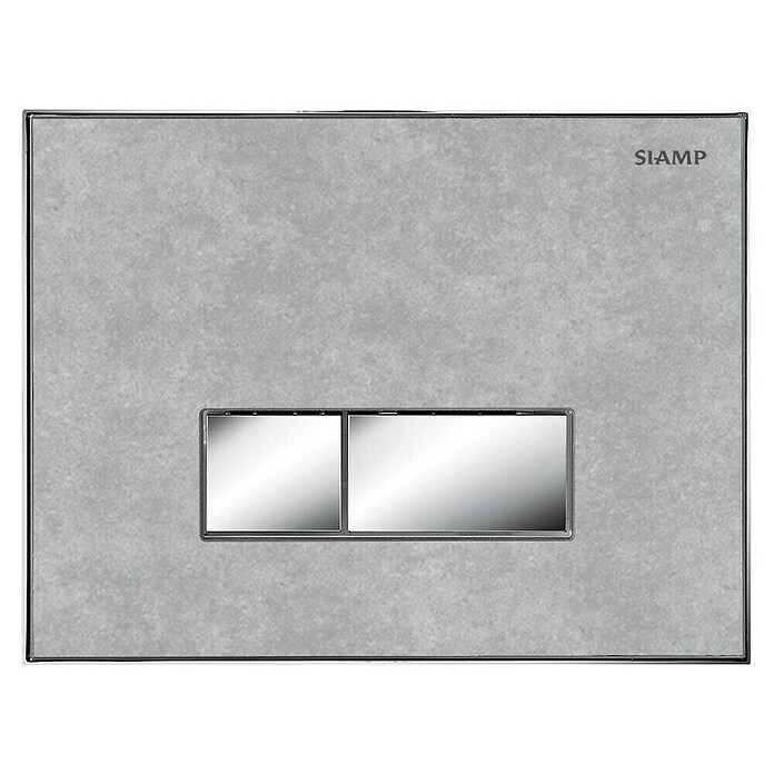 Siamp Betätigungsplatte Album 90 (Beton/Chrom, 2-Mengen-Spülung)