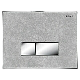 Siamp Betätigungsplatte Album 90 (Beton/Chrom, 2-Mengen-Spülung)