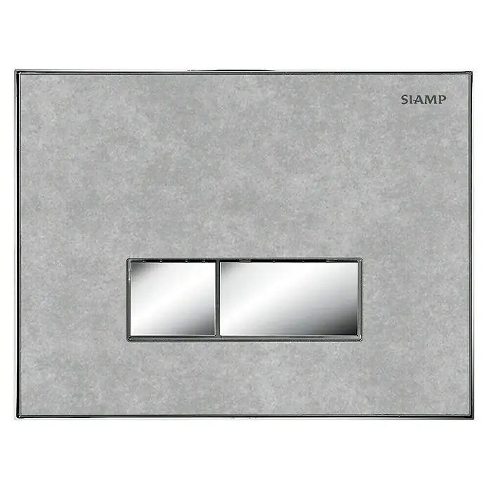 Siamp Betätigungsplatte Album 90 - 2-Mengen-Spülung - SIAMP Betätigungsplatte für Toilettenspülung in modernem Design mit zwei Tasten zur Wassersparung. Edle Optik für jedes Badezimmer.