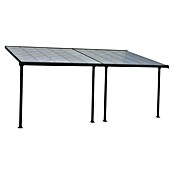 Solid Elements Marquesina adosada (Profundidad: 3 m, An x Al: 6,1 x 2,1 m, Gris antracita)