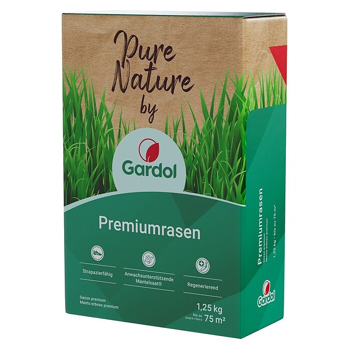 Gardol Rasensamen Premiumrasen (1,25 kg, Saatgut ausreichend für: 75 m²) | BAUHAUS