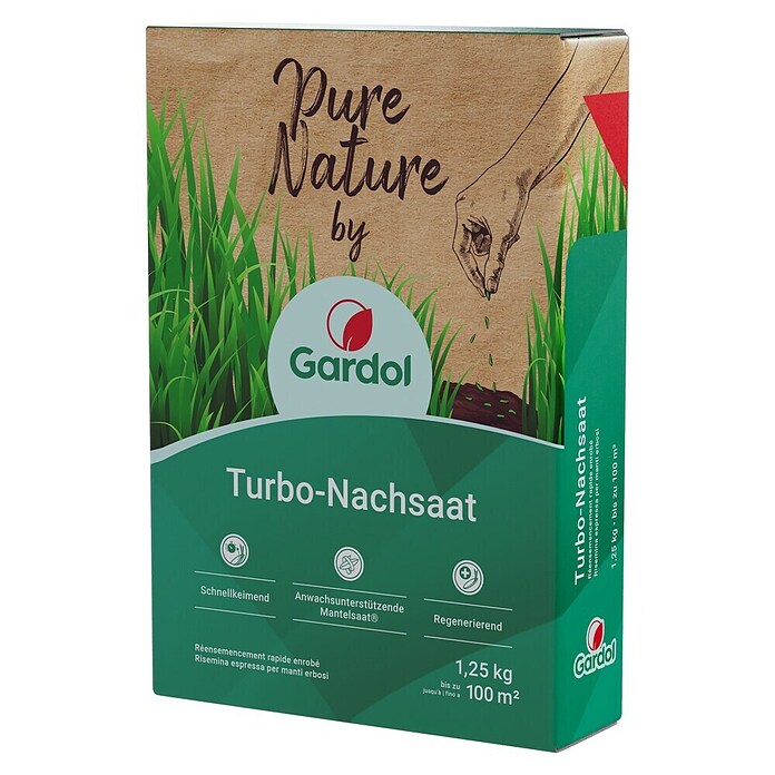 Gardol Nachsaat-Rasen Turbo (1,25 kg, Saatgut ausreichend für: 100 m²) | BAUHAUS