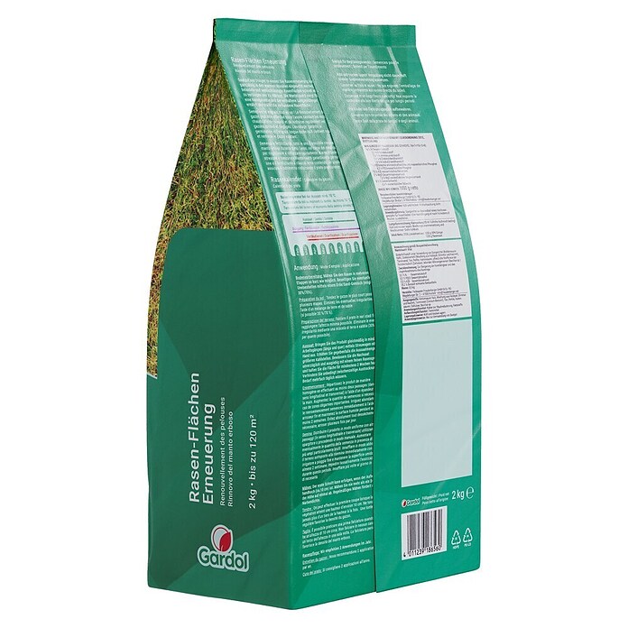 Gardol Nachsaat-Rasen Flächenerneuerung (2 kg, Saatgut ausreichend für: 120 m²) | BAUHAUS