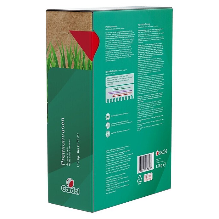 Gardol Rasensamen Premiumrasen (1,25 kg, Saatgut ausreichend für: 75 m²) | BAUHAUS