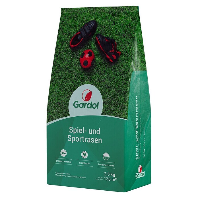 Gardol Spiel- & Sportrasensamen (2,5 kg, Saatgut ausreichend für: 125 m²) | BAUHAUS