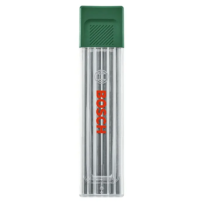 Bosch Ersatzminen - 6 Stk. - Nachfüllmine von Bosch in einer transparenten Kunststoffhülle mit grünem Deckel. Ideal für Handwerker und Heimwerker.