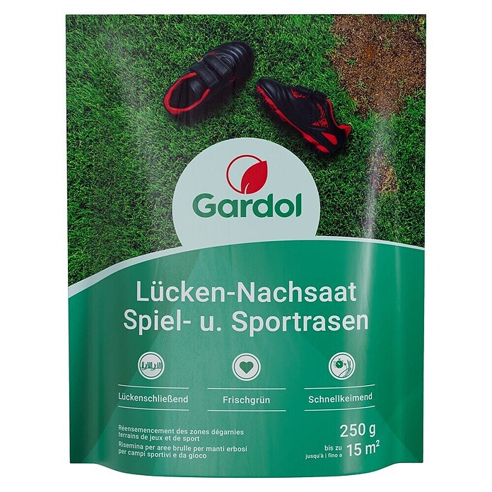 Gardol Nachsaat-Rasen Spiel- & Sprot (0,25 kg, Saatgut ausreichend für: 15 m²) | BAUHAUS