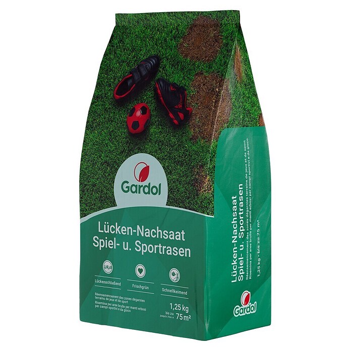 Gardol Nachsaat-Rasen Spiel- & Sprot (1,25 kg, Saatgut ausreichend für: 75 m²) | BAUHAUS