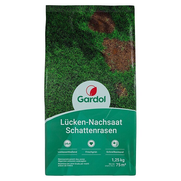 Gardol Nachsaat-Rasen Schatten (1,25 kg, Saatgut ausreichend für: 75 m²) | BAUHAUS