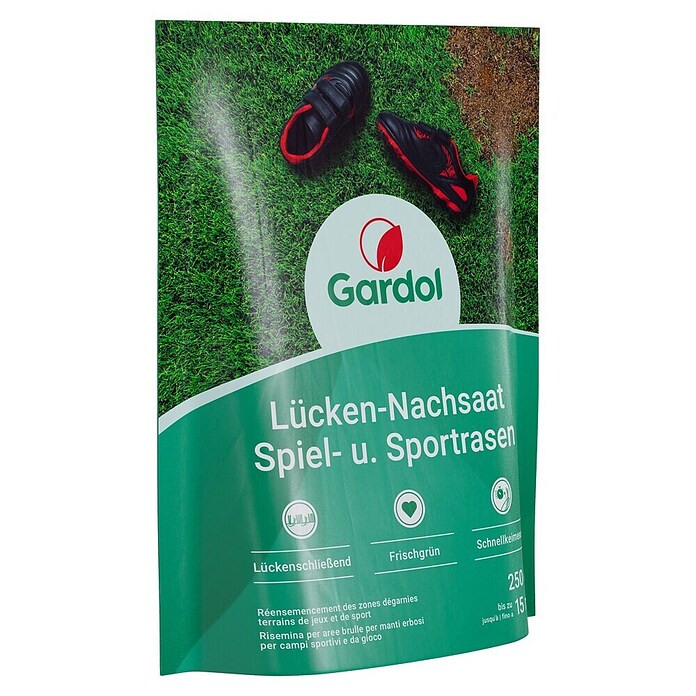 Gardol Nachsaat-Rasen Spiel- & Sprot (0,25 kg, Saatgut ausreichend für: 15 m²) | BAUHAUS