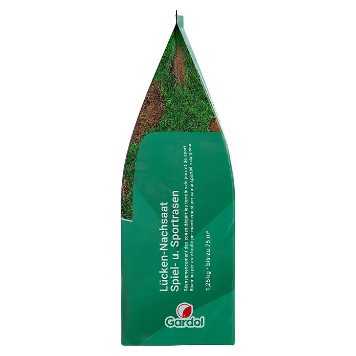 Gardol Nachsaat-Rasen Spiel- & Sprot - 1,25 kg, Saatgut ausreichend für: 75 m² - Rasensamenmischung für die Nachsaat von Spiel- und Sportrasen. Geeignet für bis zu 75 m².