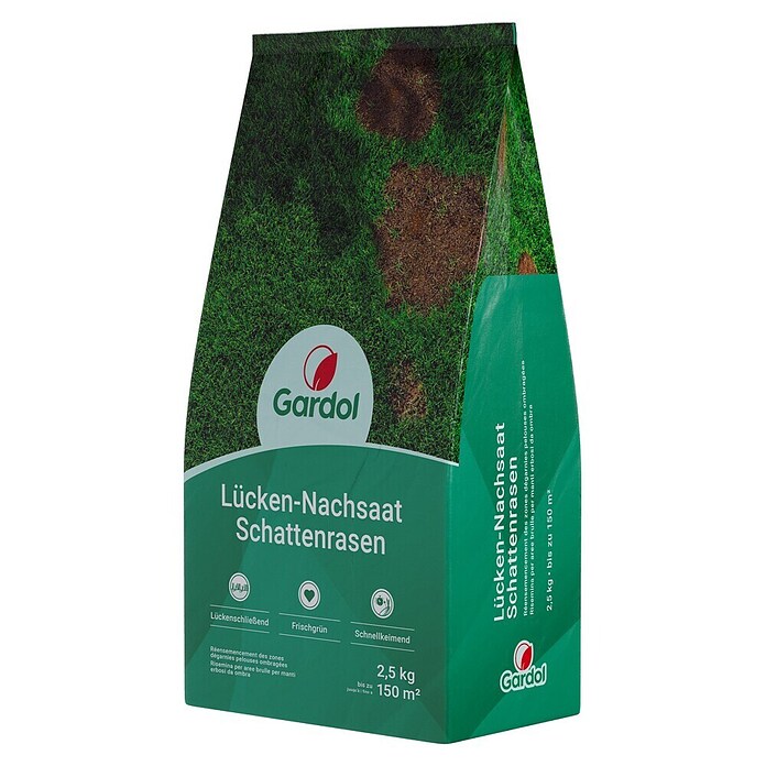 Gardol Nachsaat-Rasen Schatten (2,5 kg, Saatgut ausreichend für: 150 m²) | BAUHAUS