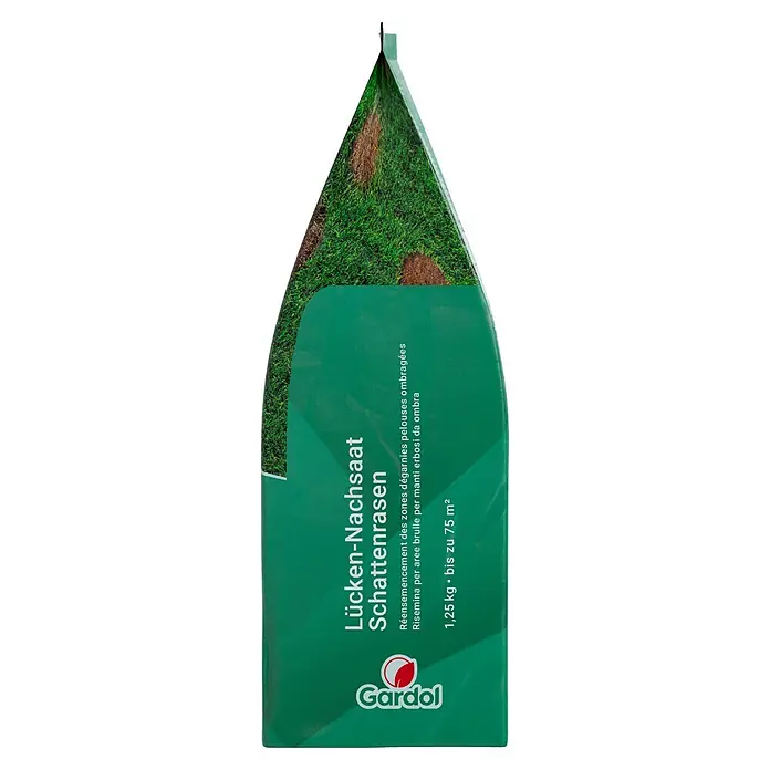 Gardol Nachsaat-Rasen Schatten - 1,25 kg, Saatgut ausreichend für: 75 m² - Rasensamen für Schattenlagen: Gardol Lücken-Nachsaat Schattenrasen, ideal für die Ausbesserung von kahlen Stellen im Rasen.
