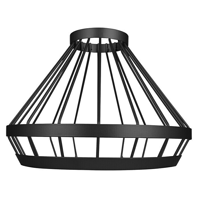 Osram Vintage 1906 Lampenschirm Cage (Ø x H: 23,9 x 17,2 cm, Schwarz, Aluminium, Kegel)