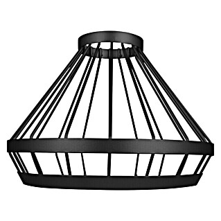 Ledvance Lampenschirm Cage (Ø x H: 23,9 x 17,2 cm, Schwarz, Aluminium, Rund)