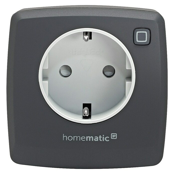 Homematic IP Smart-Steckdose HmIP-PS-2-A (IP20, Anthrazit, 3 680 W, 13 A) | BAUHAUS
