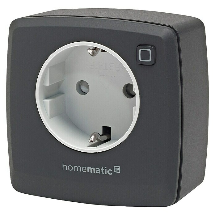Homematic IP Smart-Steckdose HmIP-PS-2-A (IP20, Anthrazit, 3 680 W, 13 A) | BAUHAUS