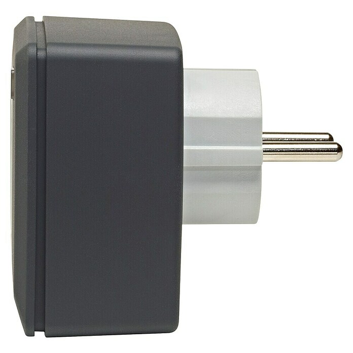 Homematic IP Smart-Steckdose HmIP-PS-2-A (IP20, Anthrazit, 3 680 W, 13 A) | BAUHAUS