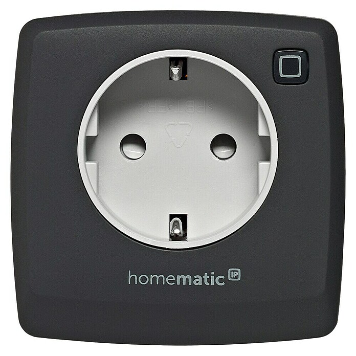 Homematic IP Smart-Steckdose HmIP-PS-2-A (IP20, Anthrazit, 3 680 W, 13 A) | BAUHAUS