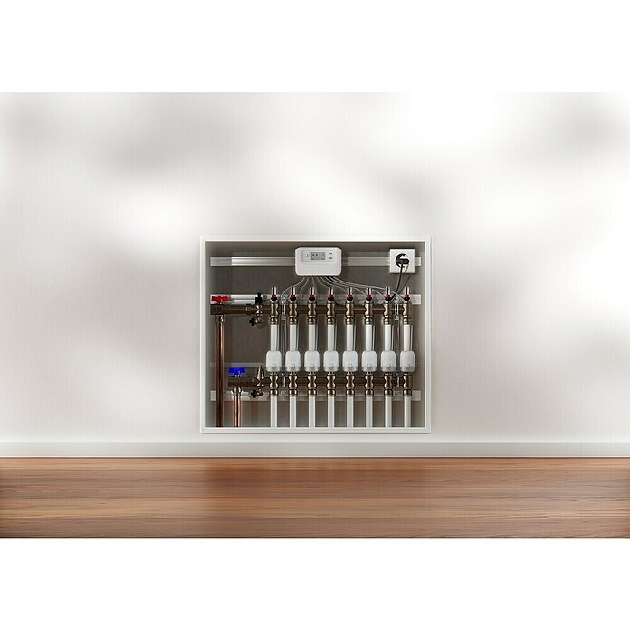 Homematic IP Regulador para suelos radiantes HmIP-FALMOT-C8 (135 x 52 x 85 mm) | BAUHAUS