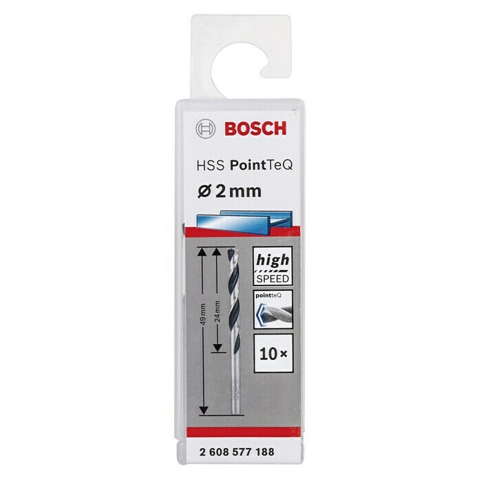Bosch Broca para metal (Diámetro: 2 mm, Largo: 49 mm)
