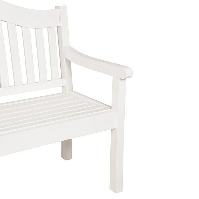 Garden Pleasure Gartenbank Austin (B x T x H: 160 x 64 x 103 cm, Eukalyptus, Weiß) | BAUHAUS