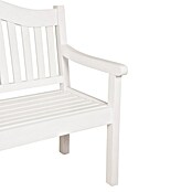 Garden Pleasure Gartenbank Austin (B x T x H: 160 x 64 x 103 cm, Eukalyptus, Weiß) | BAUHAUS