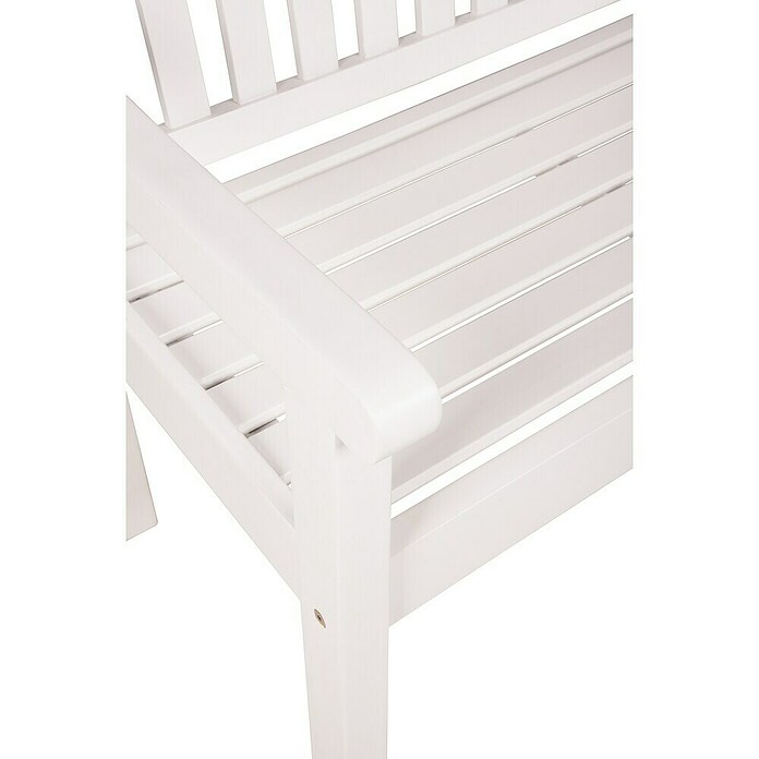 Garden Pleasure Gartenbank Austin (B x T x H: 160 x 64 x 103 cm, Eukalyptus, Weiß) | BAUHAUS