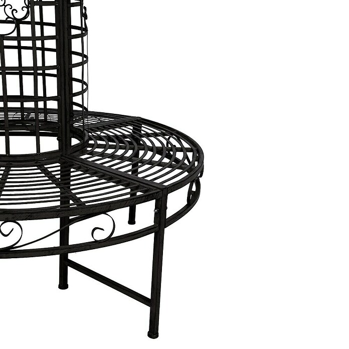 Garden Pleasure Baumbank Larissa 360° (Ø x H: 121 x 112 cm, Stahl, Schwarz) | BAUHAUS