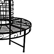 Garden Pleasure Baumbank Larissa 360° (Ø x H: 121 x 112 cm, Stahl, Schwarz) | BAUHAUS