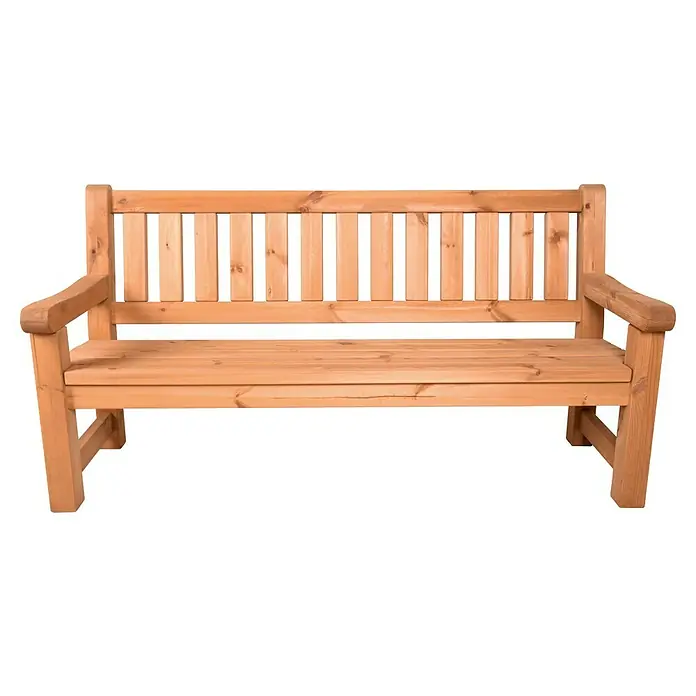 Garden Pleasure Gartenbank Allgäu 3-Sitzer - B x T x H: 184 x 69,5 x 96 cm, Kiefer, Natur - Gartenbank aus Holz. Die Gartenbank ist stabil und wetterfest, ideal für den Garten oder die Terrasse und bietet bequemen Platz.
