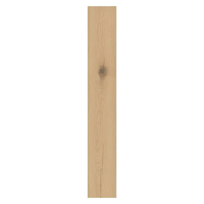 LOGOCLIC Laminatmuster Silentos Eiche Forli296 x 195 x 1 mm, Landhausdiele - Helle Holzdiele mit markanter Maserung und Astloch, ideal für rustikale und moderne Innenräume. Ein stilvolles und natürliches Element.