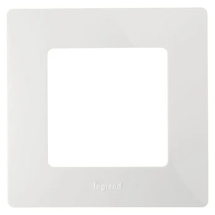 Legrand Niloé Marco - Blanco, Modelo de mecanismos: x 1, Plástico, Instalar - Placa de cubierta blanca Legrand para interruptores y enchufes, diseño cuadrado para una integración perfecta en cualquier espacio.