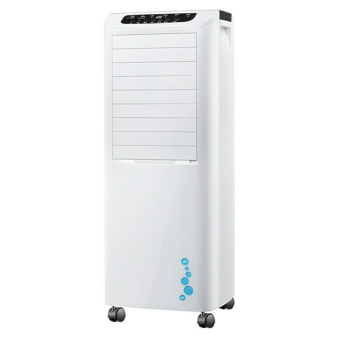 PR Klima Climatizador evaporativo 18L (Blanco/Negro, Altura: 81 cm, 80 W, Ruedas para transporte)