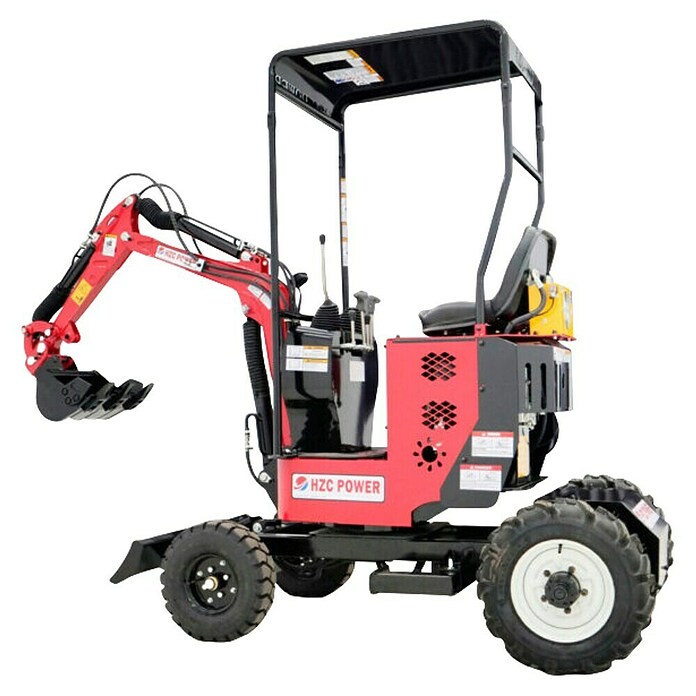 HZC Power Minibagger BVR600K (7,35 kW, Benzin, Auslegerschwenkbereich: -30 ° - 30 °) | BAUHAUS