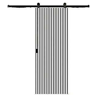 Drvena klizna vrata (850 x 2.000 mm, Bijela, crna)