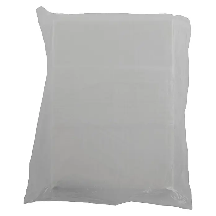 Talamex Gewebeplane - L x B: 8 x 10 m, 100 g/m², Kunststoff - Nahaufnahme einer transparenten Kunststoff-Abdeckplane, die zum Schutz von Oberflächen beim Malen oder Renovieren verwendet wird.