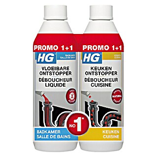 HG Ontstopper Promopack 1+1 (2 x 500 ml) (Totaal aantal stuks: 2 st.)