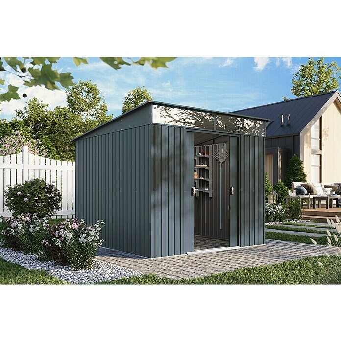 Pergart Gerätehaus Lübeck 88 (Außenmaß inkl. Dachüberstand (B x T): 236 x 238 cm) | BAUHAUS