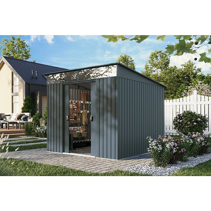 Pergart Gerätehaus Lübeck 88 (Außenmaß inkl. Dachüberstand (B x T): 236 x 238 cm) | BAUHAUS