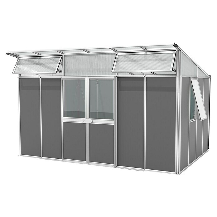 Vitavia Gerätehaus Kosmos 11500 (Außenmaß inkl. Dachüberstand (B x T): 392,8 x 295 cm, Aluminium, Alu/Anthrazit) | BAUHAUS